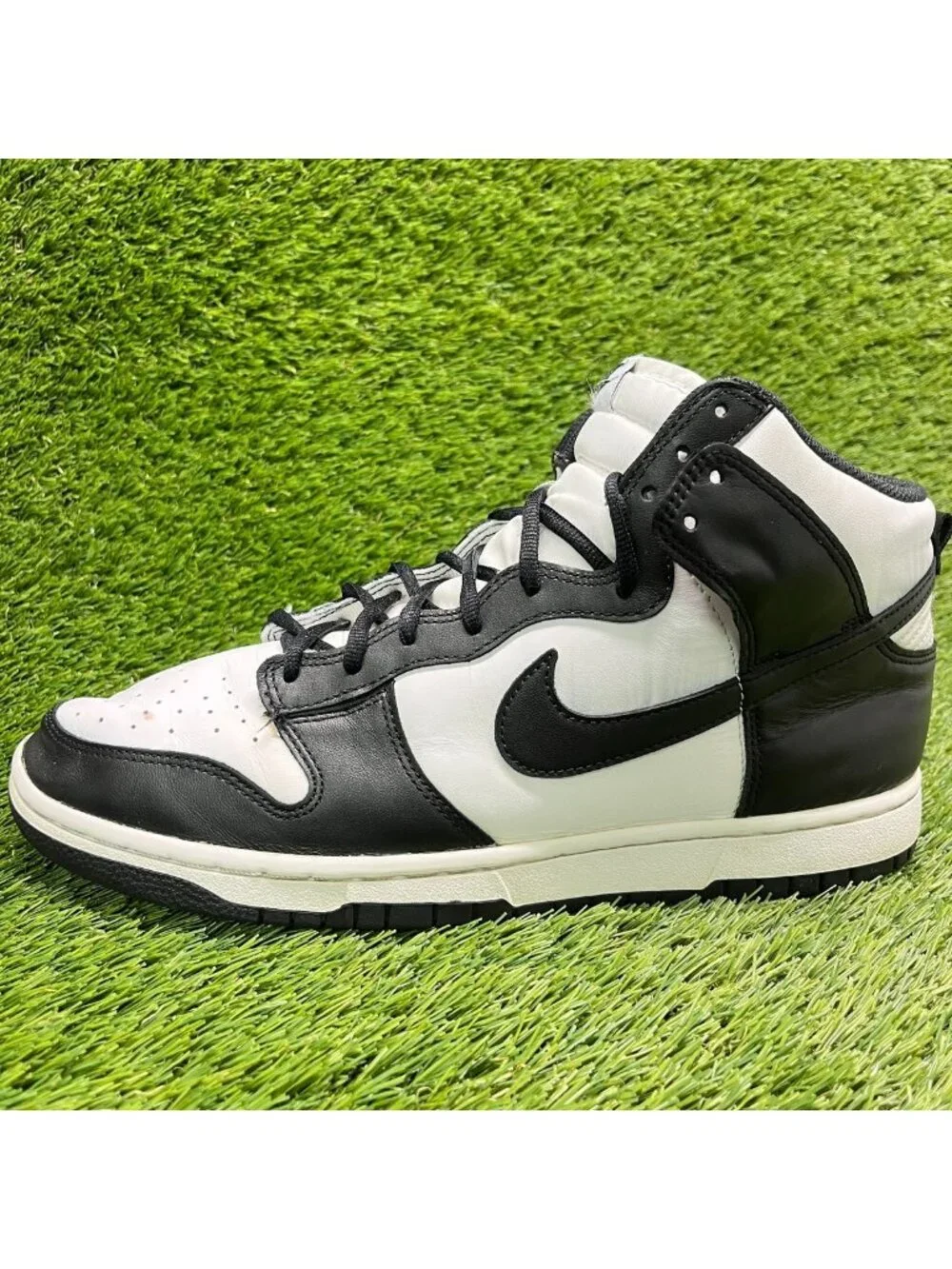 Nike Dunk High Retro Mens Size 11.5 Black White Athletic Leather Shoes Sneakers